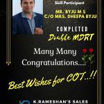 DOUBLE MDRT RECOGNITION FROM MY MENTOR K RAMESAN SIR