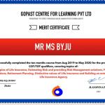 CERTIFICATE OF FINANCIAL PLANNING COURSE